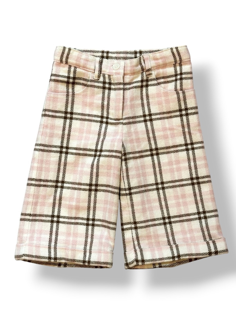 Janie and Jack | Plaid Wool Blend Long Shorts Knickers Pants (5T)